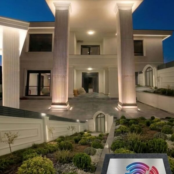 Tamamlanmak üzere olan KNX akıllı villa projesinin dış görünümü